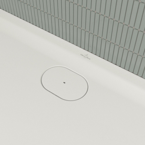 Villeroy & Boch Ecora douchebak - 160x100x3.5cm - afvoer lange zijde - stone white (wit) SW1559001