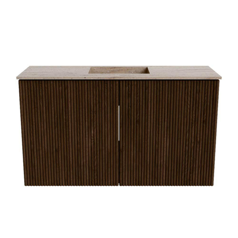 Mondiaz JOYA-DLUX 70cm toiletmeubel - kleur Walnut - Wastafel FAYE positie Midden Zonder kraangat kleur Saba. SW1424636