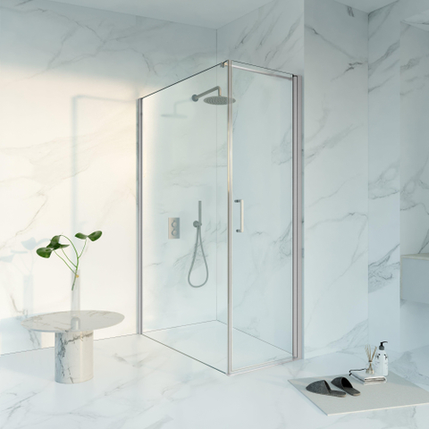 Fortifura Galeria Douchecabine - 60x140x200 - Profiel veiligheidsglas - antikalk - PVD - geborsteld RVS SW1444101