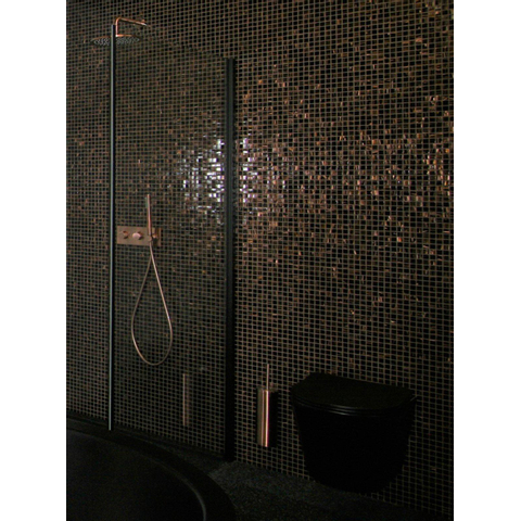 The Mosaic Factory Amsterdam mozaïektegel - 32.2x32.2cm - wand en vloertegel - Vierkant - Glas Brown glans SW62138