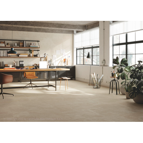 Terravito Solido carrelage mural et de sol - 29.6x59.5cm - 8mm - rectifié - aspect pierre naturelle - beige SW863178