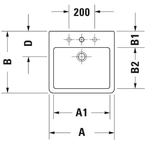 Duravit Vero Opbouwwastafel - geslepen - met kraangat - met overloop - 50x47cm - met wondergliss - inclusief bevestiging - wit 0292801