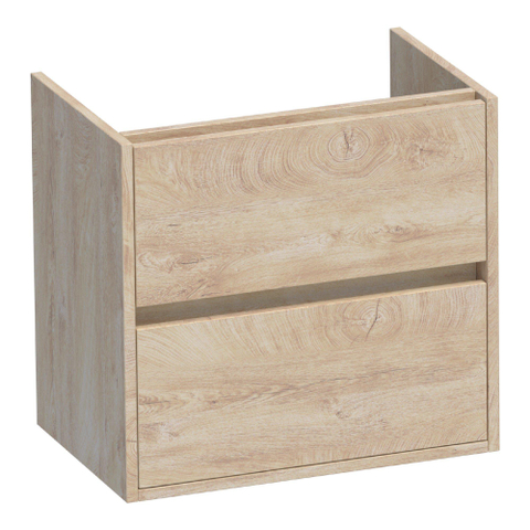 BRAUER Adore meuble sous-lavabo peu profond - 60x39x55cm - 2 tiroirs à fermeture en douceur - sans poignée - 1 découpe pour siphon - Forest Wheat SW1198437