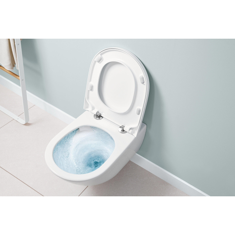 Villeroy & Boch Subway 3.0 Wandcloset - 56cm - zonder spoelrand - diepspoel twistflush CeramicPlus en antikalkbehandeling - zonder zitting - White Alpine (glans wit) SW546741