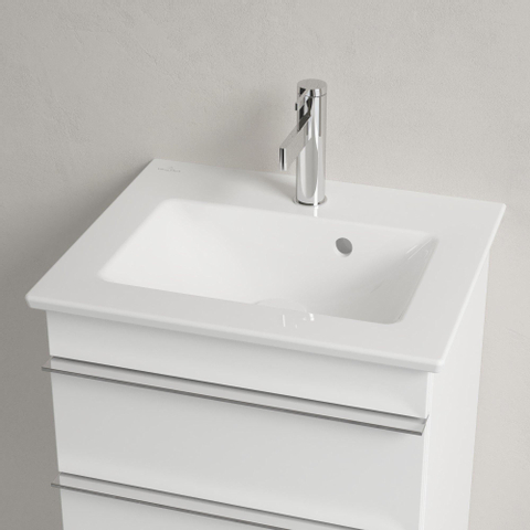 Villeroy & Boch venticello fontein - 500x420mm - met overloop - 1 kraangat CeramicPlus - White Alpine (glans wit) 1025161