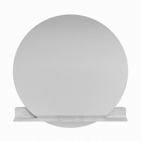 Mondiaz SPOT spiegel – Ø120 cm – met planchet – Opalo (wit marmer) SW1235151