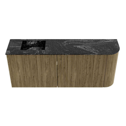 Mondiaz JOYA-DLUX 101.6cm toiletmeubel - ronding rechts kleur Dusk - Wastafel FAYE positie Links Zonder kraangat kleur Lava. SW1423253
