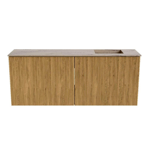 Mondiaz JOYA-DLUX 100cm toiletmeubel - kleur Oak - Wastafel FAYE positie Rechts 1 kraangat kleur Arena. SW1423864