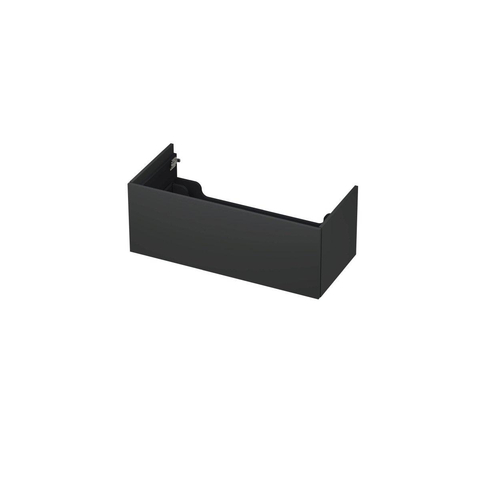 INK Wastafelonderkast - 100x45x37.6cm - 1 lade - push to open - met recht opdekfront - MDF lak - Antraciet mat SW439412