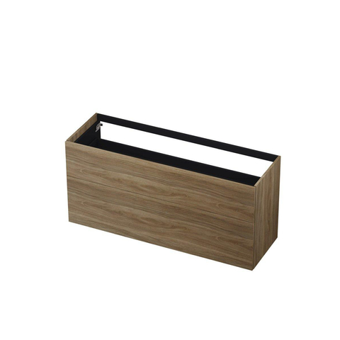 INK Wastafelonderkast - 140x45x65cm - 2 lades - push to open - met rechte opdekfronten - MFC - Zuiver eiken SW493328