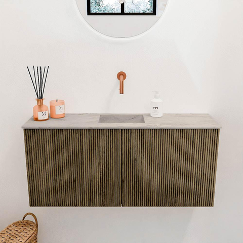 Mondiaz JOYA-DLUX 90cm toiletmeubel - kleur Dusk - Wastafel FAYE positie Midden Zonder kraangat kleur Glace. SW1423157