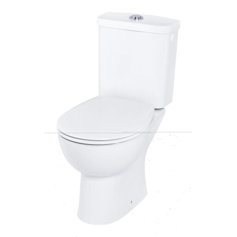 Grohe Bau WC-pack - diepspoel - PK - met keramisch reservoir - closetzitting met deksel en softclose - wit SW197223
