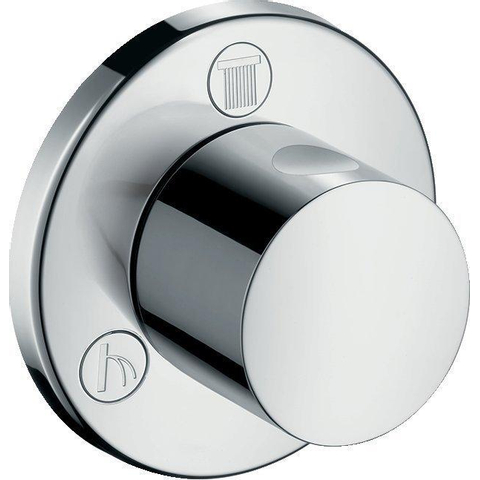 Hansgrohe Ecostat S Universeel - afbouwdeel - voor inbouw Quattro omstelkraan Trio stop en omstelkraan - hoogglans chroom 0450283