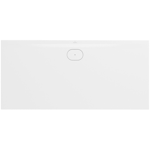 Villeroy & Boch Ecora douchebak - 170x80x3.5cm - afvoer lange zijde - stone white (wit) SW1559026