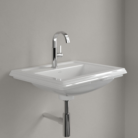 Villeroy & Boch Hommage opbouw wastafel - 63x52cm c+ - White Alpine (glans wit) 0108707
