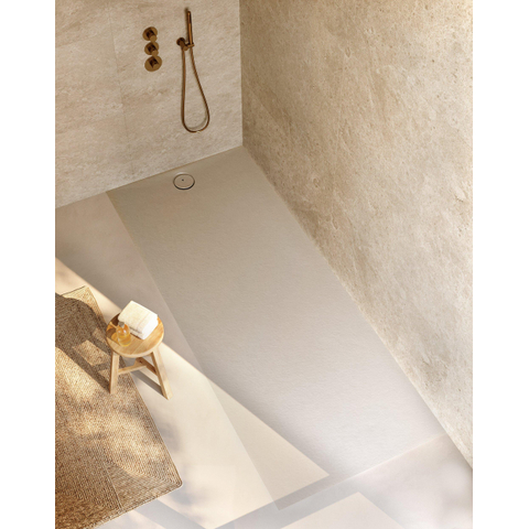 Riho Nuvia Douchevloer - 200x100cm - antibacterieel - purite - pebble grey SW1585170