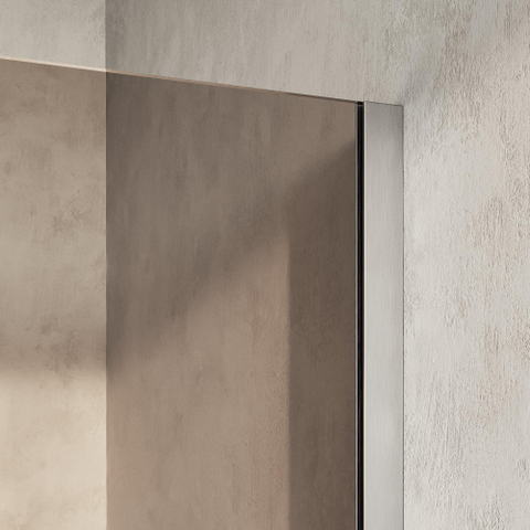 BRAUER Oblivion Badwand - 80x140- brons glas - incl. glascoating - geborsteld RVS PVD SW1580980