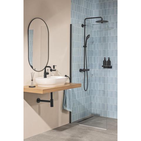 GROHE Essence New wastafelkraan - m-size - hoog - met waste - mat zwart SW1477552