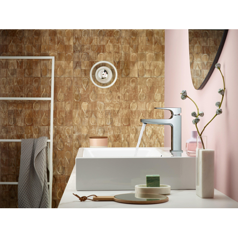 Hansgrohe Metropol 110 wastafelkraan - 18.4cm hoog - push open waste - voorsprong 13.5cm - hoogglans chroom SW99829