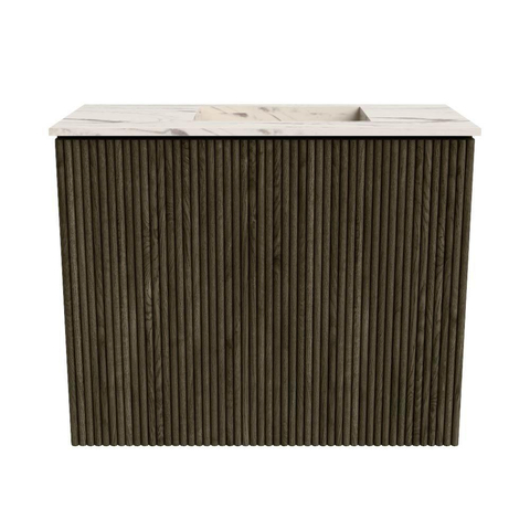 Mondiaz JOYA-DLUX Meuble de toilette 50cm - couleur Shadow - Lavabo FAYE position Droite Sans trou de robinet couleur Nata SW1424937