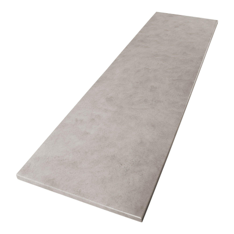 BRAUER Concrete Plan de lavabo - 160x46x3cm - sans trou de robinet - béton gris moucheté avec revêtement SW416516
