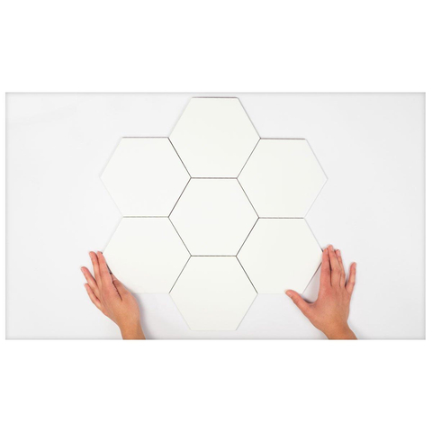 Terravito Bereno carrelage sol et mur - 15x17cm - 9mm - hexagonal - R9 - white mat (blanc) SW476711