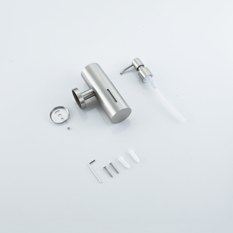 Fortifura Calvi zeepdispenser - wand - rond - PVD - geborsteld RVS SW1111568