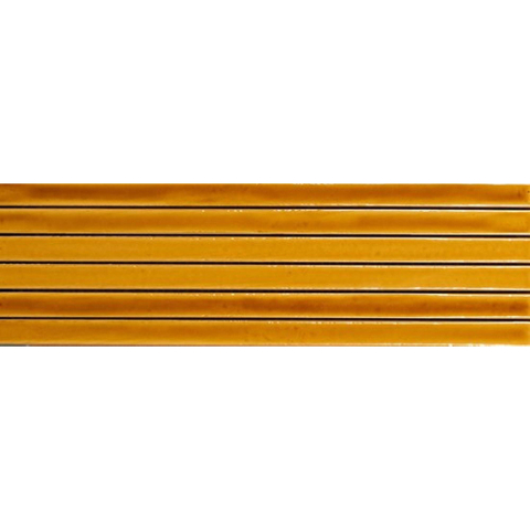 ÉCHANTILLON vtwonen Carreaux Rib Carreau mural 134X450 Mustartd Crackle 9mm Brillant SW1449546