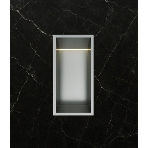 Hotbath &MORE Inbouwbox of inbouwnis - 30x15x10 - met LED - IP44 - RVS 316 SW1246530