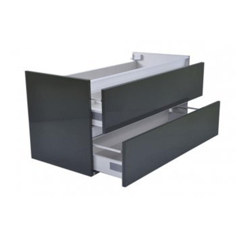 Wiesbaden Vision Onderkast - met 2 laden - 100x46cm - hoogglans grijs SW95817