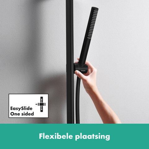 Hansgrohe Pulsify s Doucheset - 100 - 1jet - ecosmart+ - met glijstang 65 cm - mat zwart SW918115