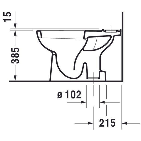 Duravit D Code Cuvette pour pack WC à fond creux EV Blanc 0315137