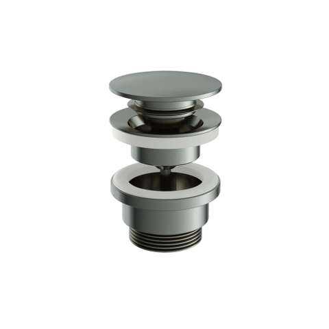 Hotbath Archie Klikwaste - met schroef rond - mat RVS SW230374