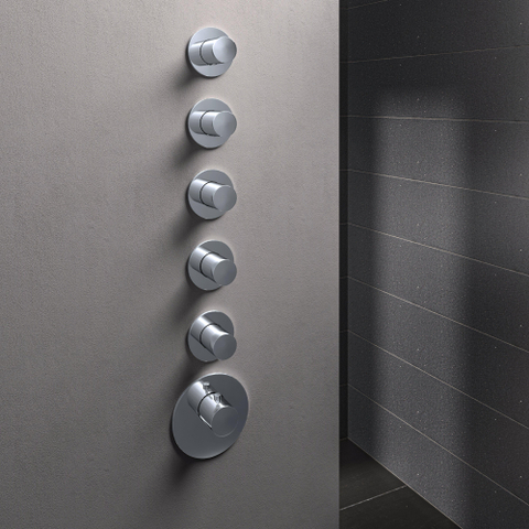 Hotbath Mate Afbouwdeel - voor thermostaat - met 5 stopkranen - hoogglans chroom SW230631