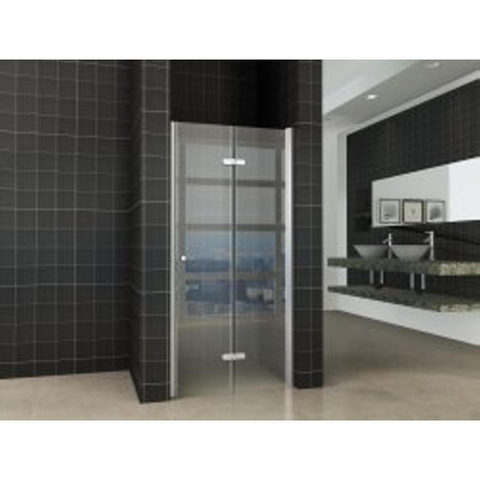 Wiesbaden Maki Nisdeur vouwbaar rechts - 90x200cm - 8mm - nano helder glas - chroom SW95431