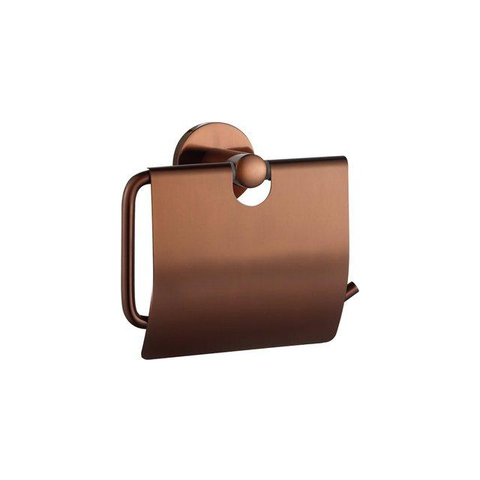 Fortifura Calvi Ensemble WC - porte-rouleau avec clapet - brosse WC - patère - cuivre brossé PVD (Cuivre) SW1390011