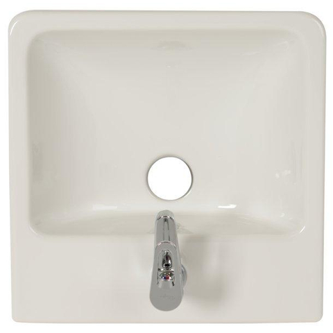 Plieger Seattle wastafelset – 45x45x15.8 cm – keramiek wit glans – chromen kraan SW96157