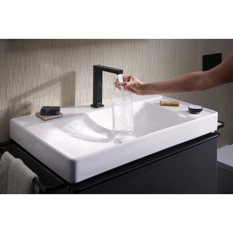 Hansgrohe Tecturis E Wastafelmengkraan - push to open plug - 15.8cm uitloop - coolstart - mat zwart SW918665