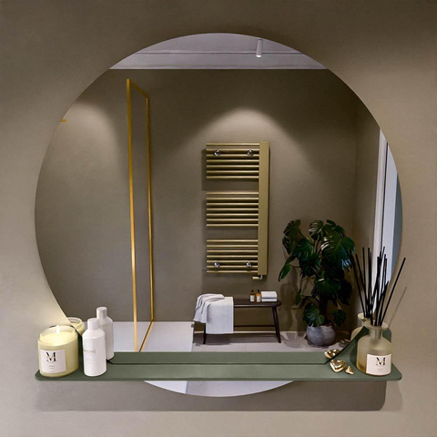 Mondiaz SPOT miroir – Ø 110 cm – avec tablette – Army (vert) SW1235490