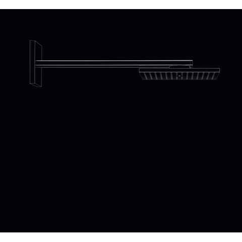 AXOR ShowerSolutions douche de tête - 25x25cm - carré - avec bras de douche - 1 jet - chromé SW241739