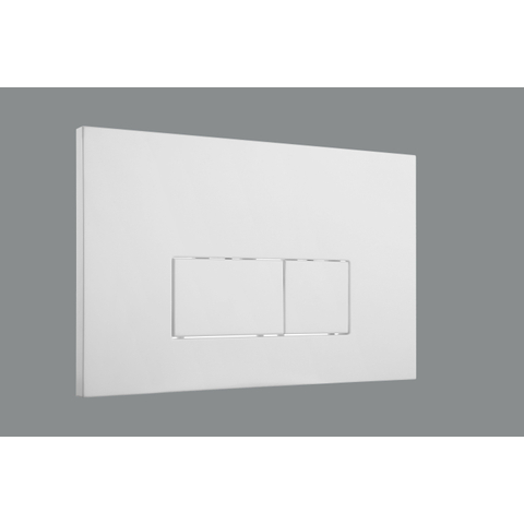 QeramiQ Push Plaque de déclenchement DualFlush pour bâti-support Geberit UP320 ABS rectangulaire Blanc brillant SW706187