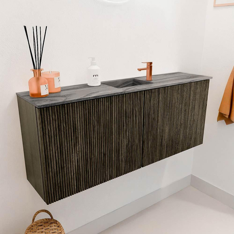 Mondiaz JOYA-DLUX 100cm toiletmeubel - kleur Shadow - Wastafel FAYE positie Midden 1 kraangat kleur Sombra. SW1425200