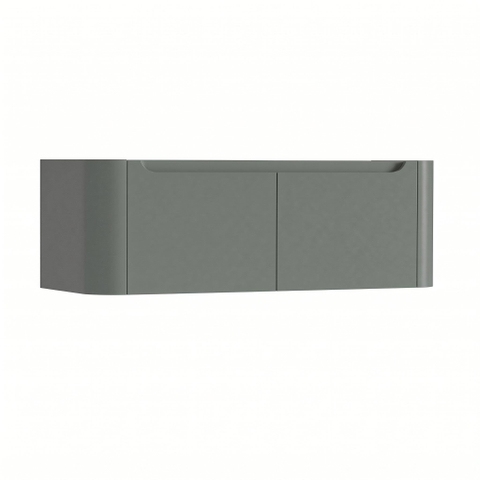 H&R badmeubelen Juice Wastafelonderkast - 120x45x40cm - afgeronde hoeken - 2 lades - geïntegreerde greep - petrol mat SW867549