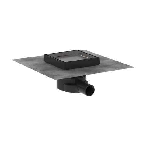 Hansgrohe RainDrain Point Puntafvoer - 15x15cm - achterzijde betegelbaar - brushed stainless steel SW1590436