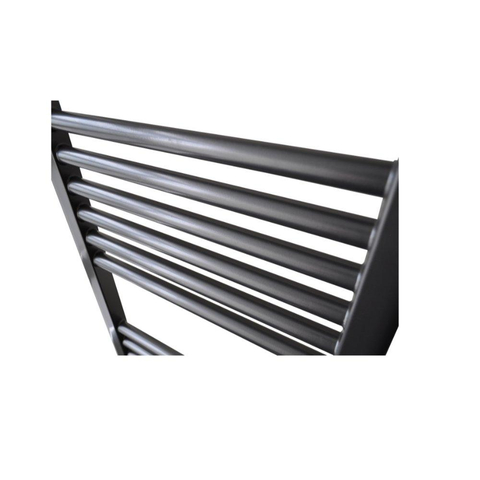 Sanicare Radiateur électrique - 172x45cm - 920W - design - thermostat - chrome - en bas à droite - gunmetal (anthracite) SW1000757