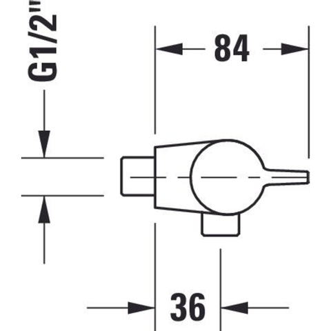 Duravit B.1 Thermostatische douchemengkraan - opbouw - 260x118x40mm - hoogglans chroom SW420803