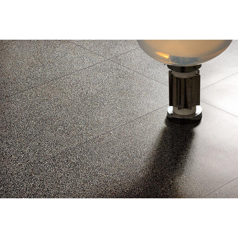 Terravito Lavena carrelage sol et mur - 60x60cm - 10mm - rectifié - R10 - bucchero mat (anthracite) SW405200