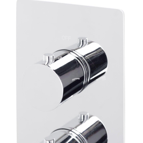 Fortifura Calvi Inbouw Regendoucheset - thermostatisch - plafondarm - glijstang - 25cm - hoofddouche - staaf handdouche - gladde doucheslang - hoogglans chroom SW1030642