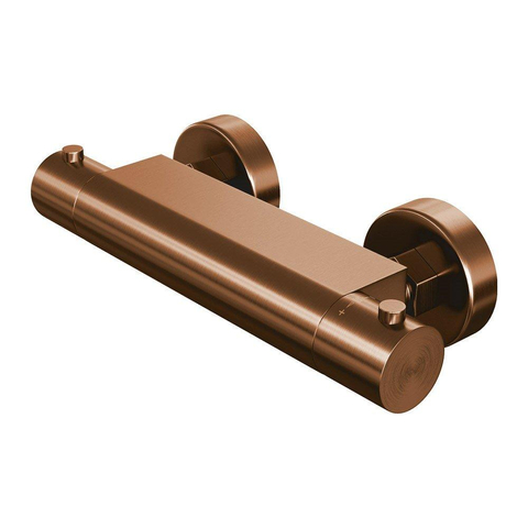 Brauer Copper Edition Thermostaatkraan opbouw - 2 gladde knoppen - PVD - geborsteld koper SW374518