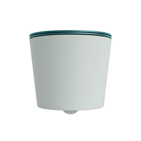Mondiaz LAVIE hangtoilet – spoelrandloos – 36 x 53 cm – met softclose zitting – Greey (lichtgroen/grijs), zitting Smag (groen) SW1208714